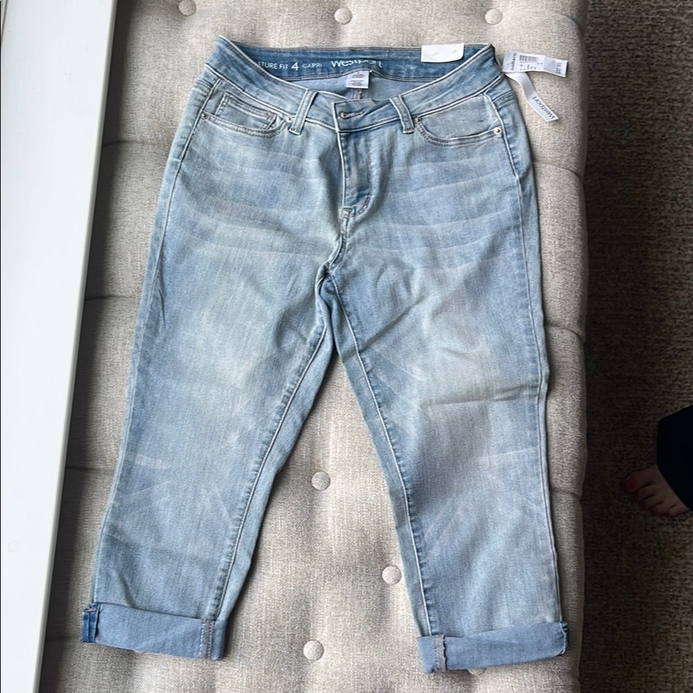 Westport Blue Ankle Cuffed Jeans Size 4